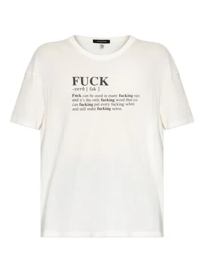 R13 Fuck Relaxed T Clothing In White