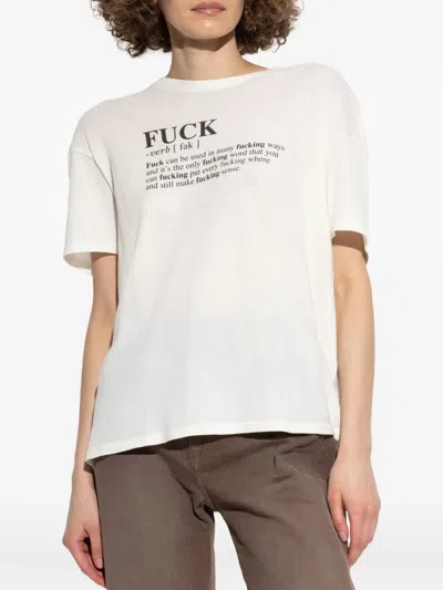 R13 Fuck Relaxed T Clothing In White