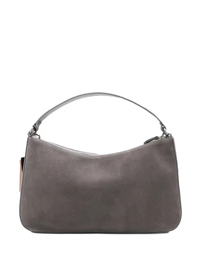 Twinset Twin-set Grey Melange Polyester Cotton Bags In Gray