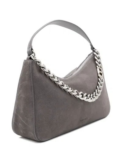 Twinset Twin-set Grey Melange Polyester Cotton Bags In Gray