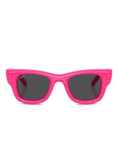 Ray Ban Rayban Rb4940 Wayfarer Puffer By Asap Rocky 683287 Lucido Fucsia Sunglasses In Pink