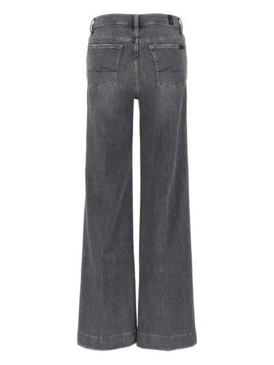 7 For All Mankind Denim Trousers With Belt Loops In Multi