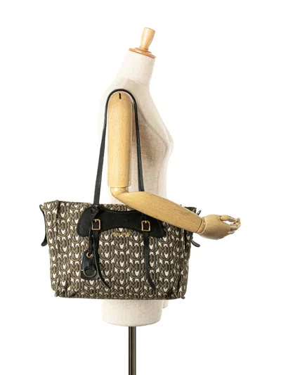Pre-owned Miu Miu 2000-2025 Canvas Monogram Tote Bag