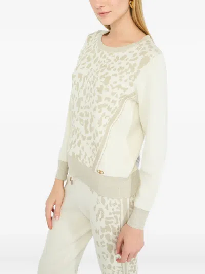 Liu •jo Animal Print Jumper In Neutral