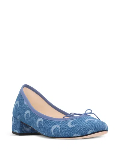 Repetto X Marine Serre Camille Crescent Moon-print Heeled Pumps