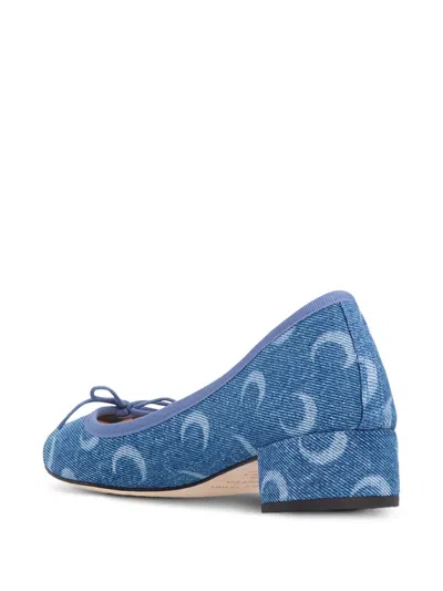 Repetto X Marine Serre Camille Crescent Moon-print Heeled Pumps