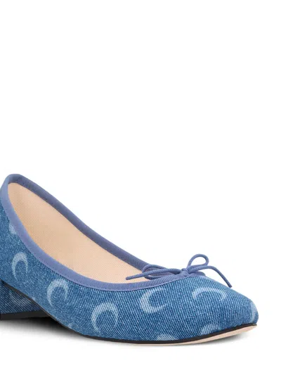 Repetto X Marine Serre Camille Crescent Moon-print Heeled Pumps