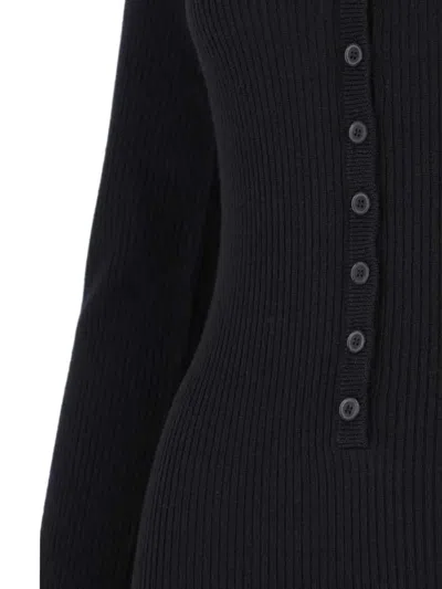 Nili Lotan Roxy Ribbed Button-front Maxi Dress In Black