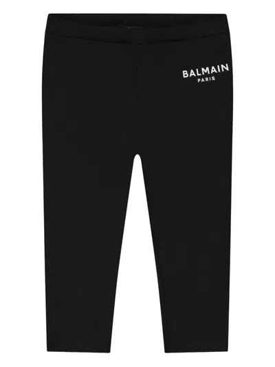 Balmain Logo-print Leggings In Black