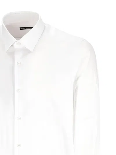 Raf Moore Long-sleeve Button-up Shirt In White