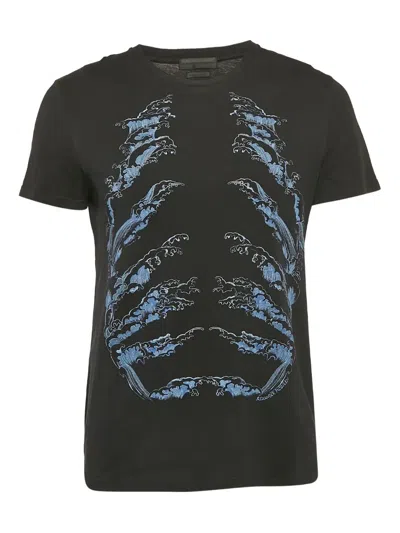 Pre-owned Alexander Mcqueen Graphic-print Cotton T-shirt