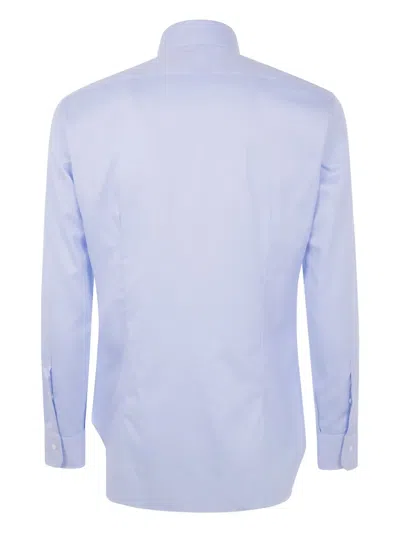 Barba Napoli Button-down Cotton Shirt In Blue