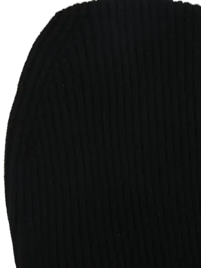 Rick Owens Cashmere And Wool Ski Mask In Black
