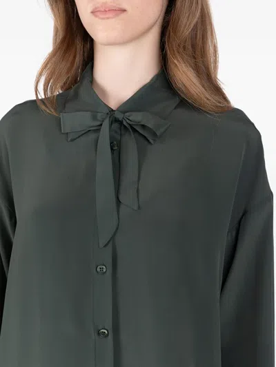 Société Anonyme Bow-tie Neck Shirt In Green