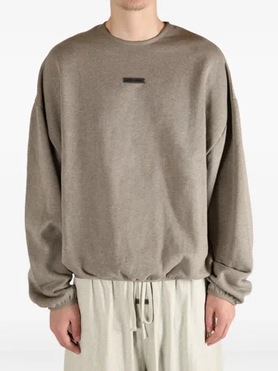 Essentials Elasticated-hem Sweatshirt In Neutral