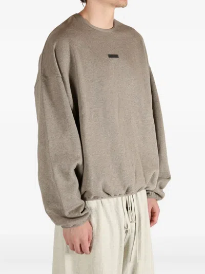 Essentials Elasticated-hem Sweatshirt In Neutral