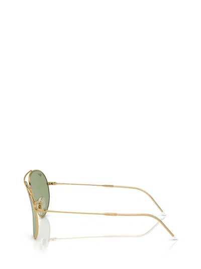 Ray Ban Aviator Reverse Sunglasses Gold Frame Green Lenses 62-11