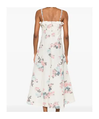 Philosophy Di Lorenzo Serafini Ruched Taffeta Maxi Dress In White