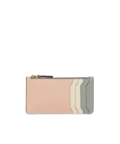 Marni Light Pink, White, And Grey Leather Trunkaroo Cardholder