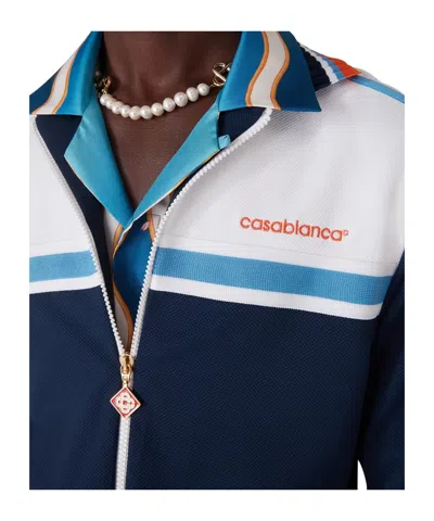 Casablanca Ribbed Collar Side Pockets Track Jacket In Multi