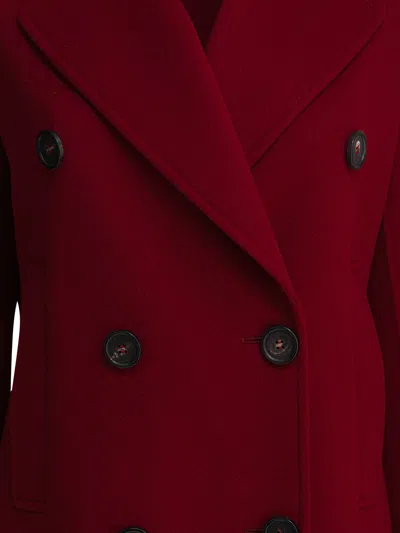 Max Mara 's  Double-breasted Coat In Red