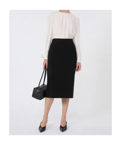 Max Mara Black Midi Pencil Skirt Women In Black