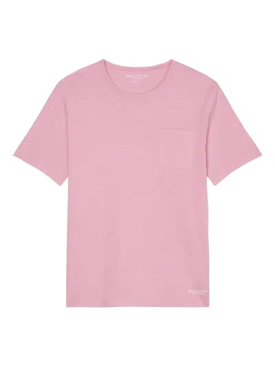 Marc O'polo Textured Short-sleeve T-shirt In Pink
