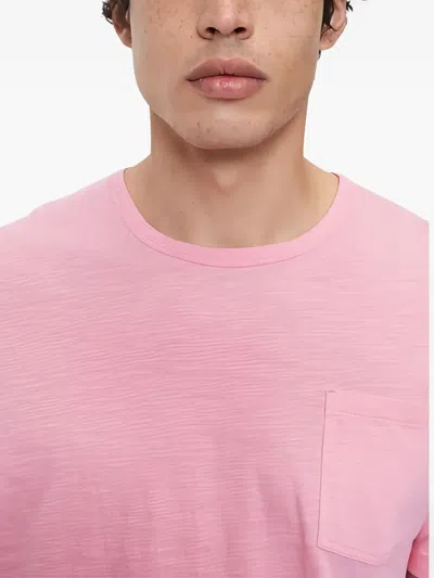 Marc O'polo Textured Short-sleeve T-shirt In Pink