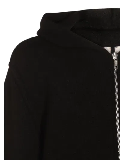 Rick Owens Hooded Crewneck Sweater Ribbed Texture