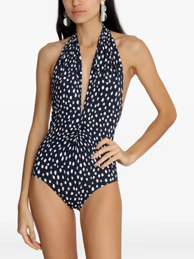 Lygia & Nanny Isatou Polka-dot Halterneck Swimsuit