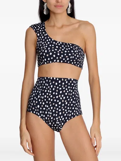 Lygia & Nanny Marjory Asymmetrical Polka-dot Bikini Set