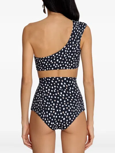 Lygia & Nanny Marjory Asymmetrical Polka-dot Bikini Set