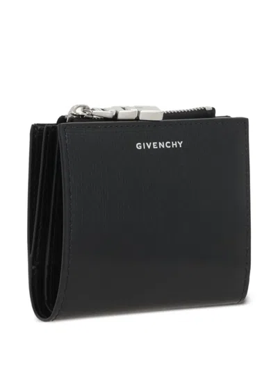 Givenchy Monogram Leather Zip-around Wallet In Black