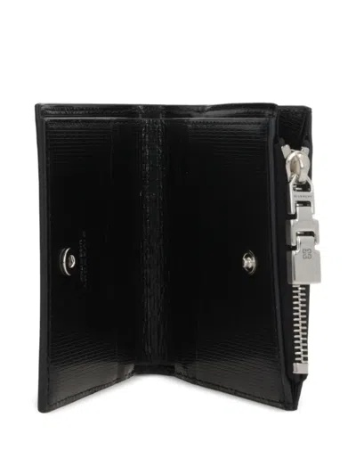 Givenchy Monogram Leather Zip-around Wallet In Black