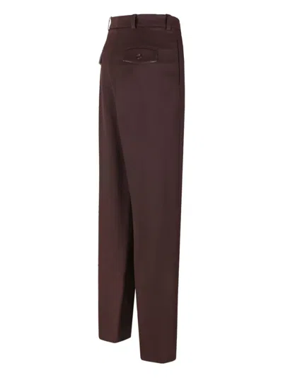 Elisabetta Franchi Pleated-pocket Trousers In Burgundy