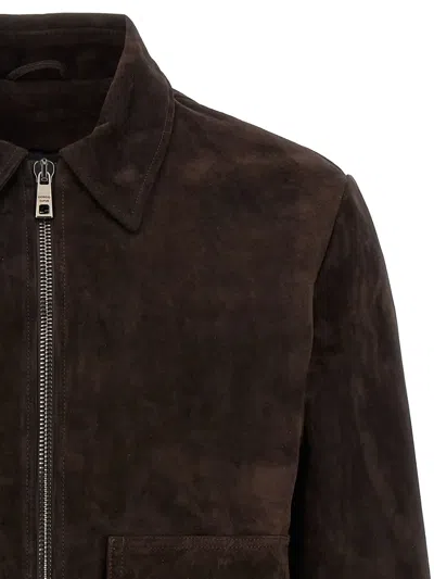 Giorgio Brato Aviatore Flap-pocket Leather Jacket In Brown