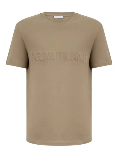 Helmut Lang Logo-embossed T-shirt In Brown