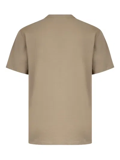 Helmut Lang Logo-embossed T-shirt In Brown
