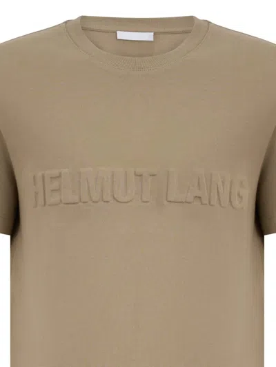 Helmut Lang Logo-embossed T-shirt In Brown