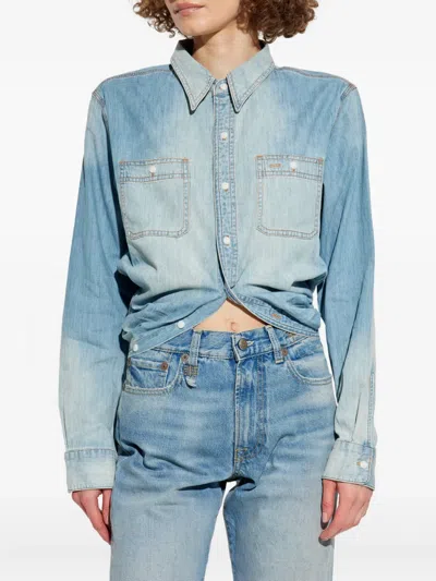 R13 Double-pocket Denim Shirt