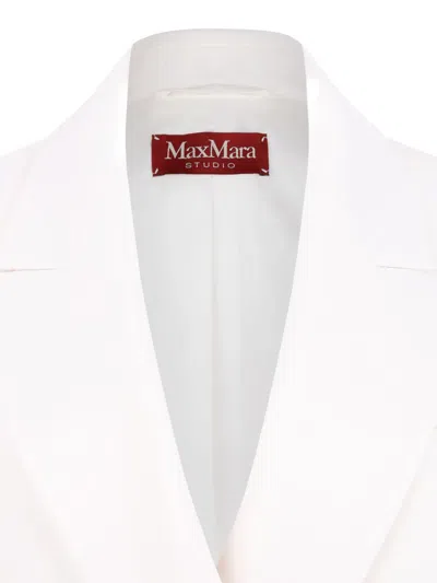 Max Mara Mayte Double-breasted Sleeveless Blazer In White