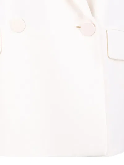 Max Mara Mayte Double-breasted Sleeveless Blazer In White