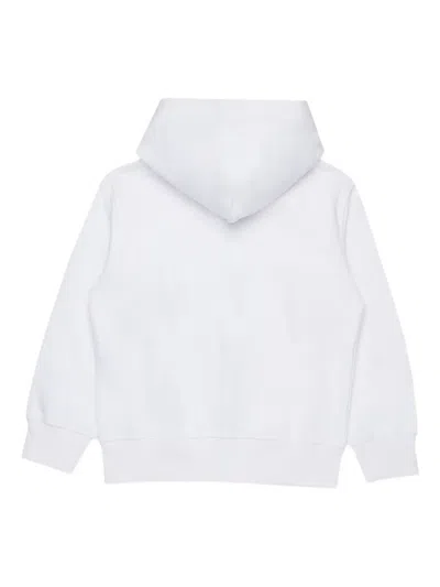 Diesel Sdropshoodz Over Zip-fastening Hoodie In White