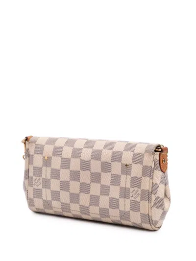 Pre-owned Louis Vuitton 2016 Damier Azur Favorite Pm Satchel In White