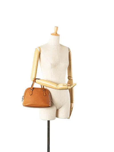 Pre-owned Gucci 2000-2015 Mini Leather Dome Satchel In Brown