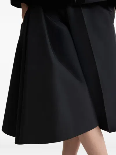Patou Asymmetric Faille Shorts In Black