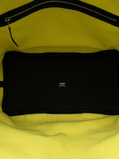 Pre-owned Hermes 2024 Toile Pursangle Tote Bag In Black