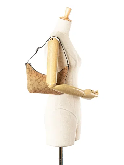 Pre-owned Gucci 2000-2015 Gg Canvas Shoulder Bag In Brown