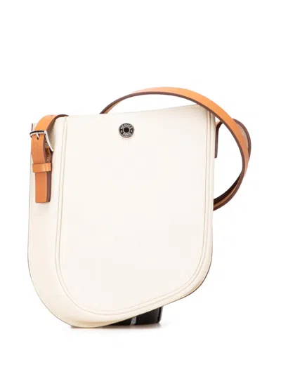 Pre-owned Hermes 2021 Togo Perspective Cavaliere 21 Crossbody Bag In Brown