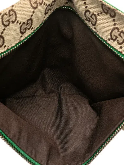 Pre-owned Gucci 2000-2015 Gg Canvas Web Double Pocket Belt Bag